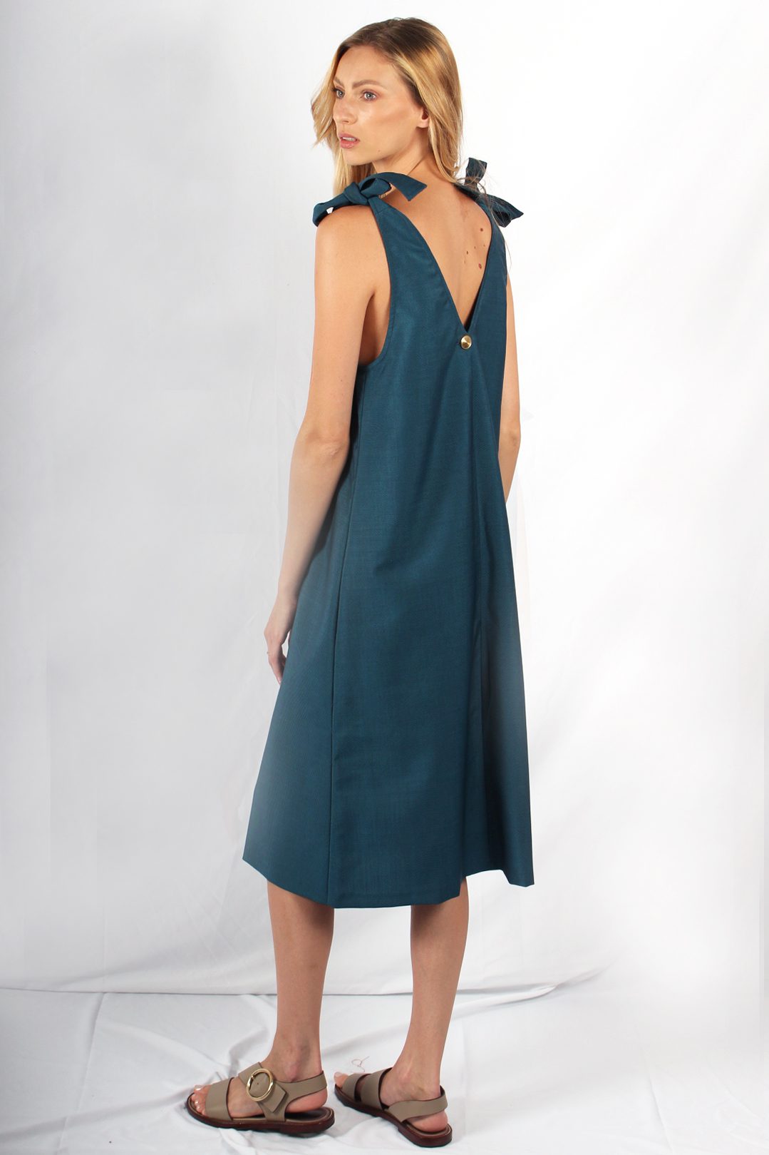 robe longue bleu canard 4