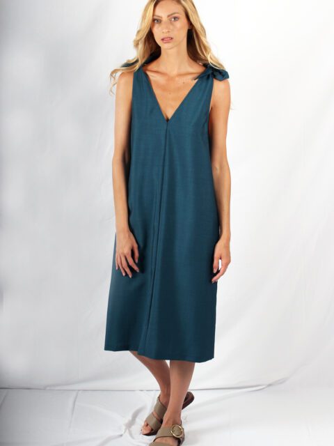 robe longue bleu canard Ingrid ATODE