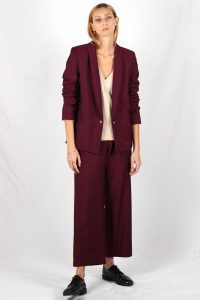 Blazer bordeaux femme en laine Marie-Anne ATODE