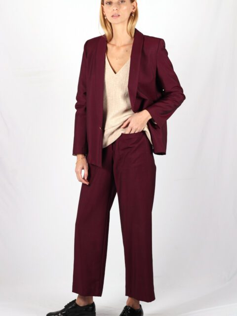 Blazer bordeaux femme en laine Marie-Anne ATODE