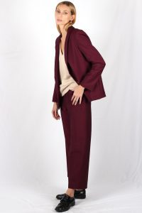 Blazer bordeaux femme en laine Marie-Anne ATODE