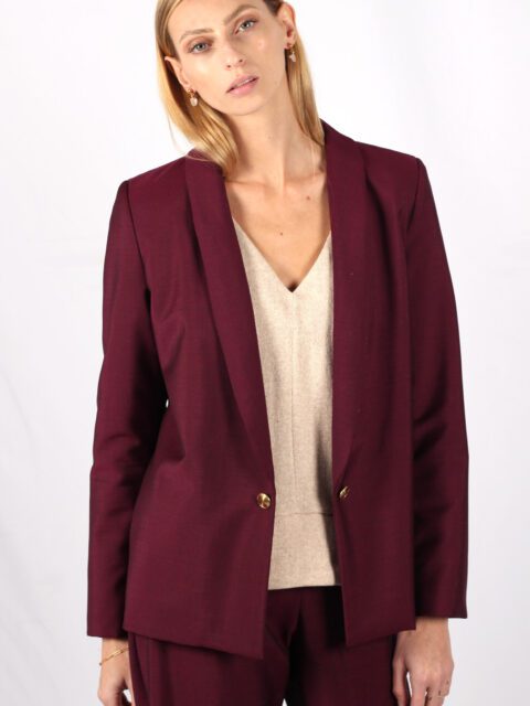 Blazer bordeaux femme en laine Marie-Anne ATODE