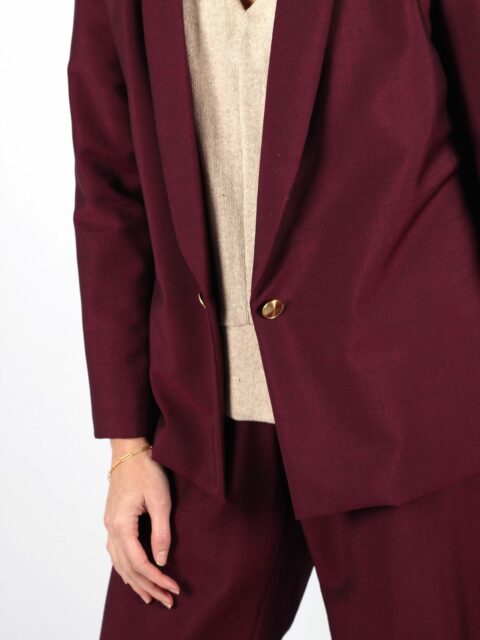 Blazer bordeaux femme en laine Marie-Anne ATODE