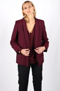 Blazer bordeaux femme en laine Marie-Anne ATODE