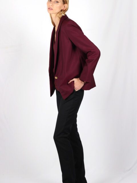 Blazer bordeaux femme en laine Marie-Anne ATODE