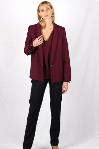 Blazer bordeaux femme en laine Marie-Anne ATODE