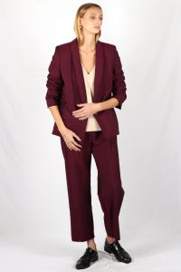 Blazer bordeaux femme en laine Marie-Anne ATODE