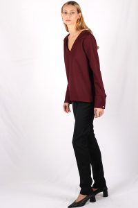 Pull bordeaux femme en laine Chloé ATODE