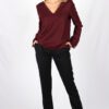 Pull bordeaux femme en laine Chloé ATODE