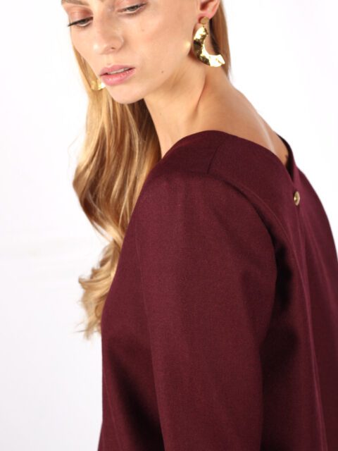 Pull bordeaux femme en laine Chloé ATODE