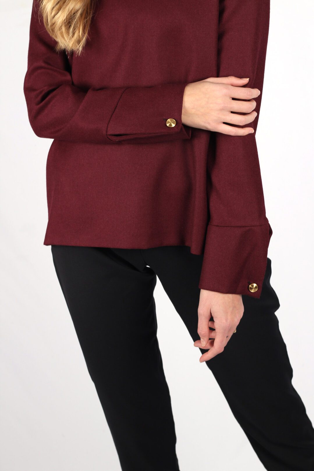 Pull bordeaux femme en laine Chloé ATODE