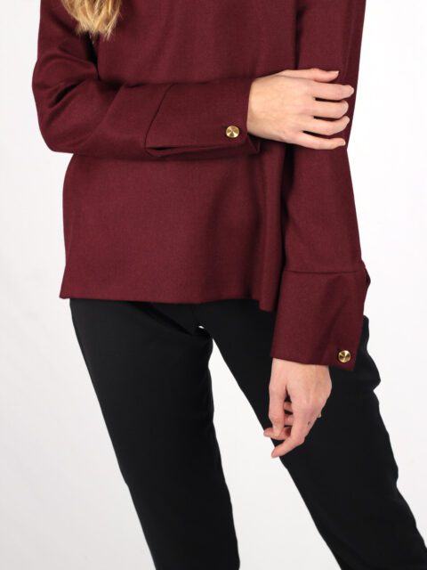 Pull bordeaux femme en laine Chloé ATODE