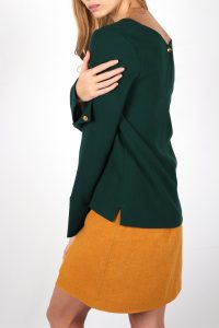 pull vert sapin en crêpe de laine Chloé ATODE