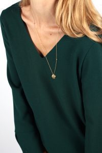 pull vert sapin en crêpe de laine Chloé ATODE