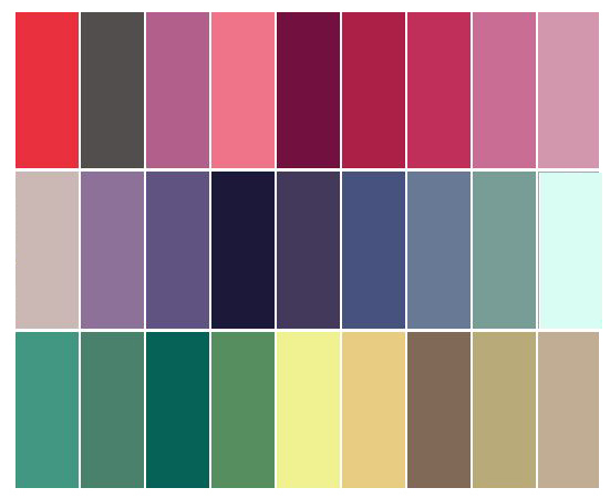 palette couleurs été