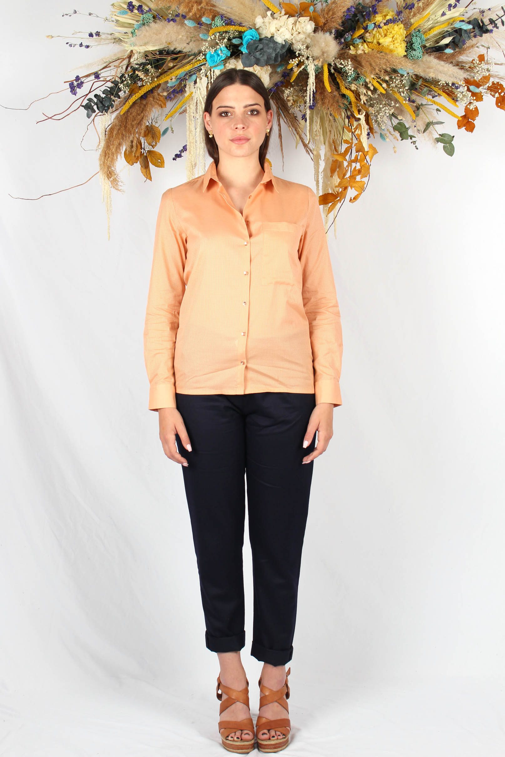 Chemise nude en coton