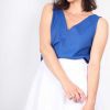 Débardeur bleu roi en laine froide Emma ATODE