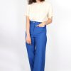 pantalon bleu roi taille haute Marie ATODE