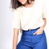pantalon bleu roi taille haute Marie ATODE
