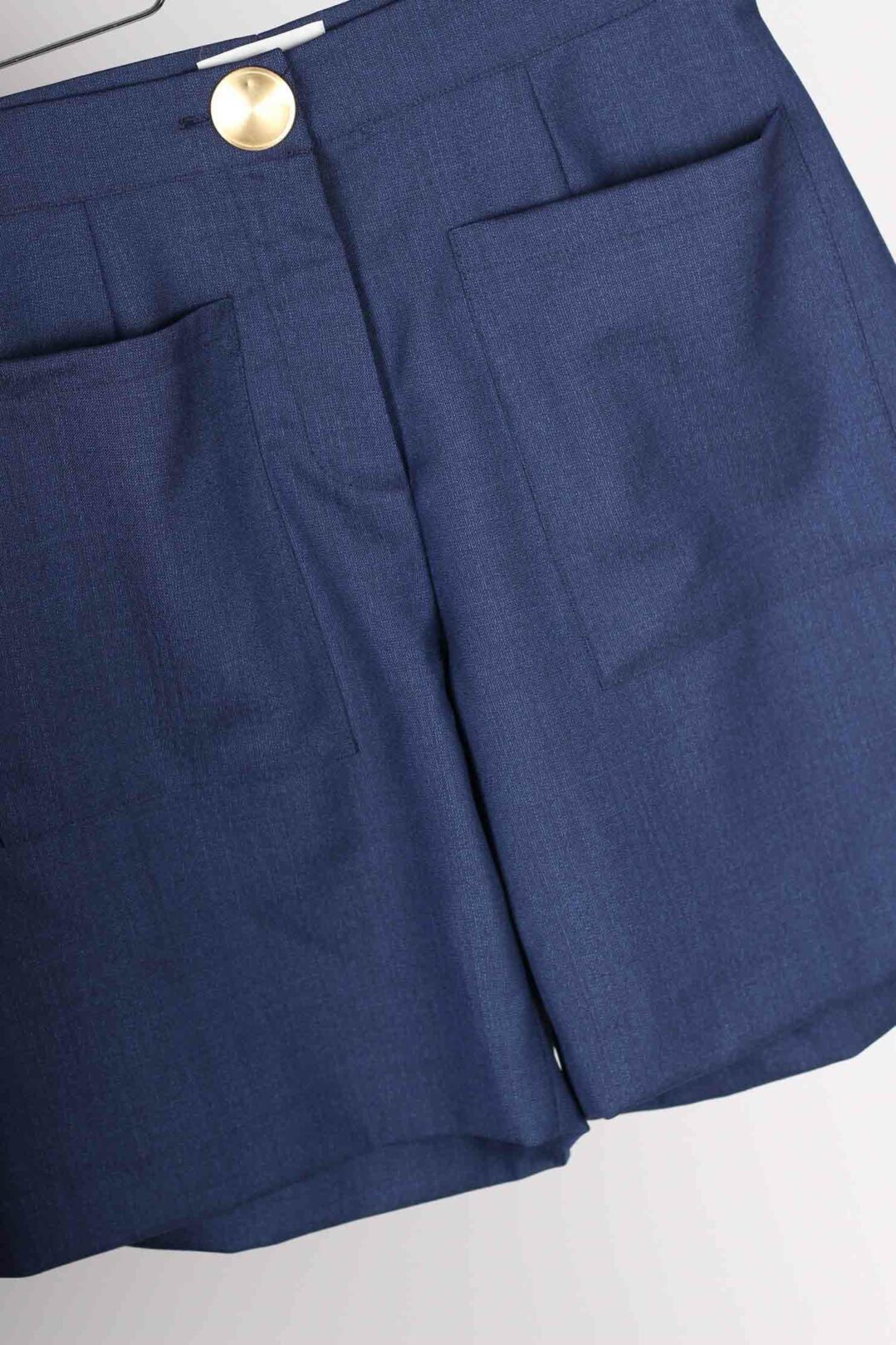 Short bleu jean chic femme en laine froide Isabelle aTODE