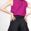 Short noir chic en laine froide Isabelle ATODE