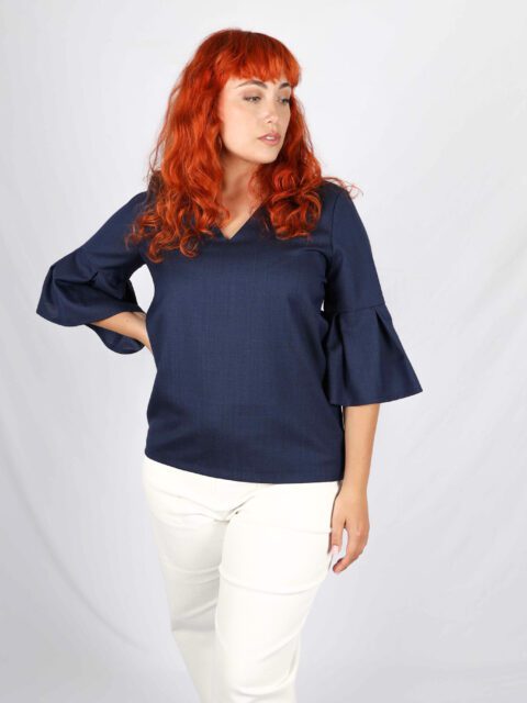 Blouse bleu marine chic Danying ATODE