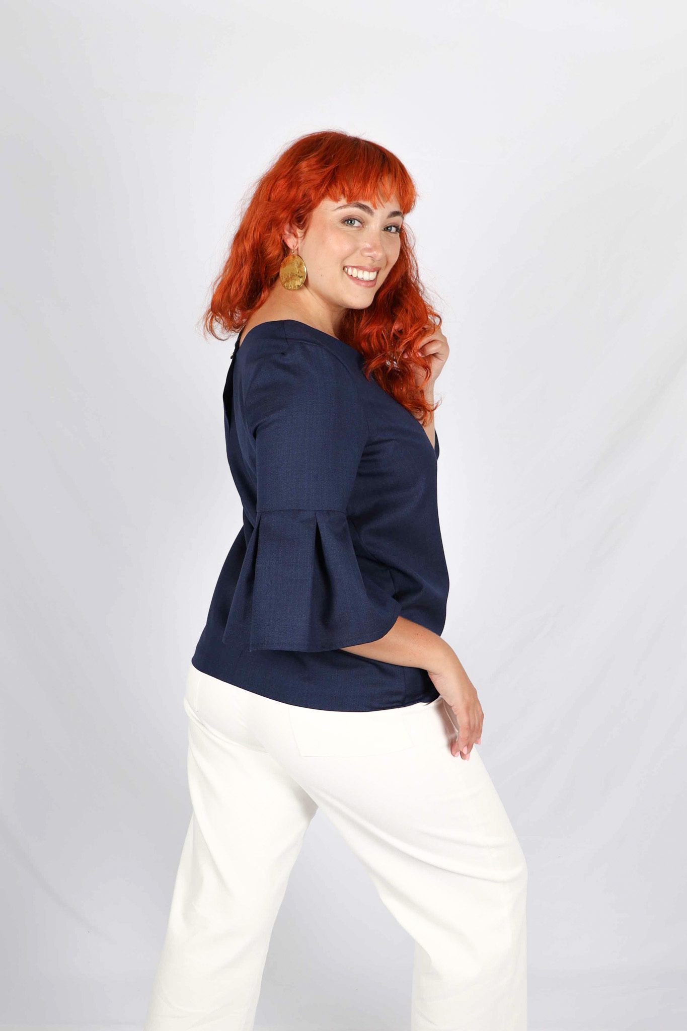 Blouse femme bleu marine outlet