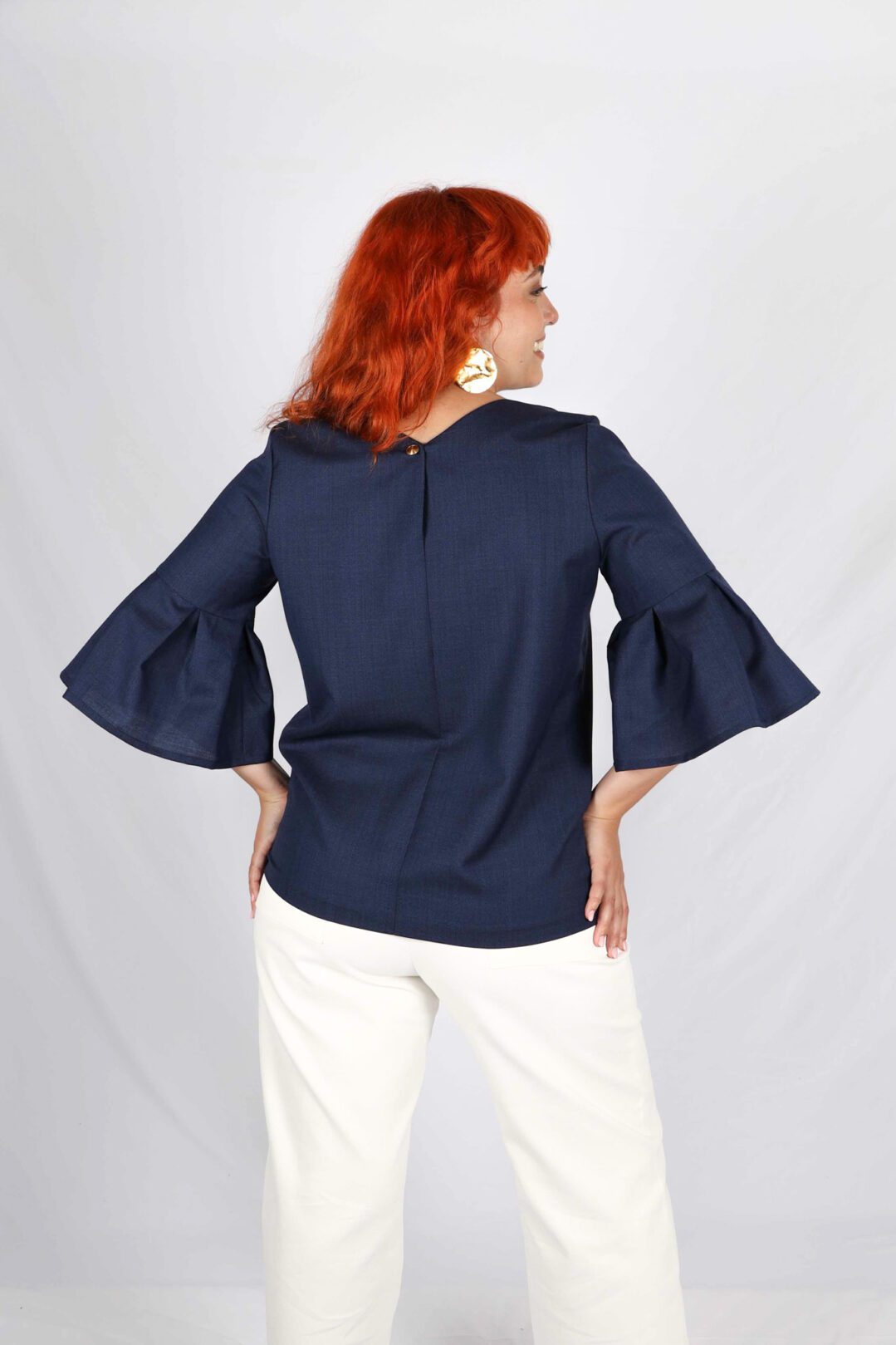 Blouse bleu marine chic Danying ATODE