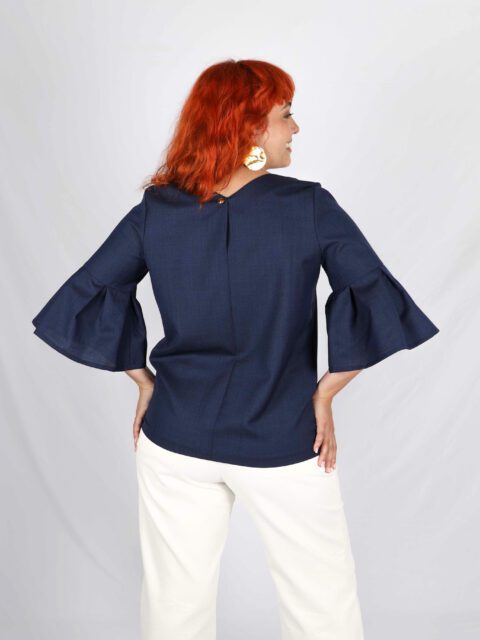 Blouse bleu marine chic Danying ATODE