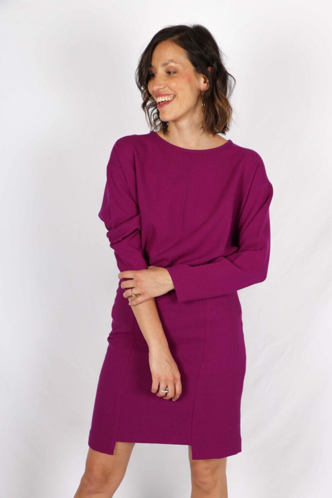 Jupe Droite CAROLL En Laine – Taille 38, Vintage Années 90 – Fabriquée En France