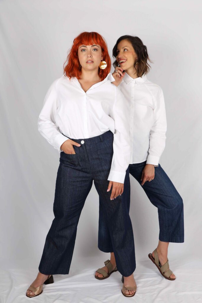 Jean large femme taille haute bleu Marie Made in France ATODE