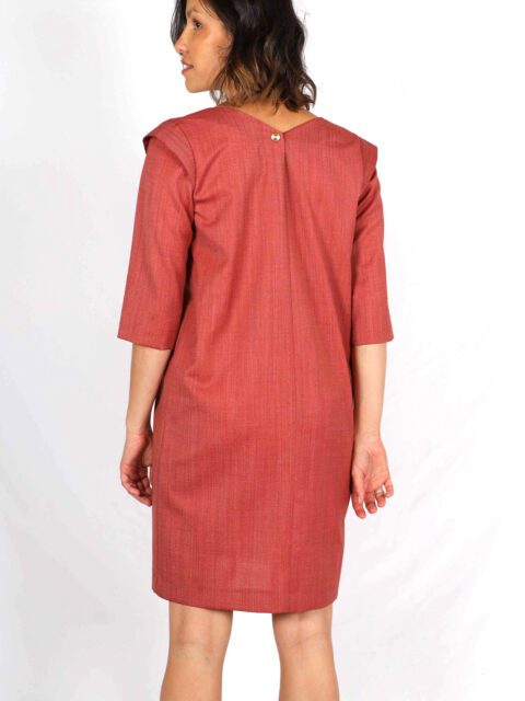 robe corail droite chic Anais ATODE