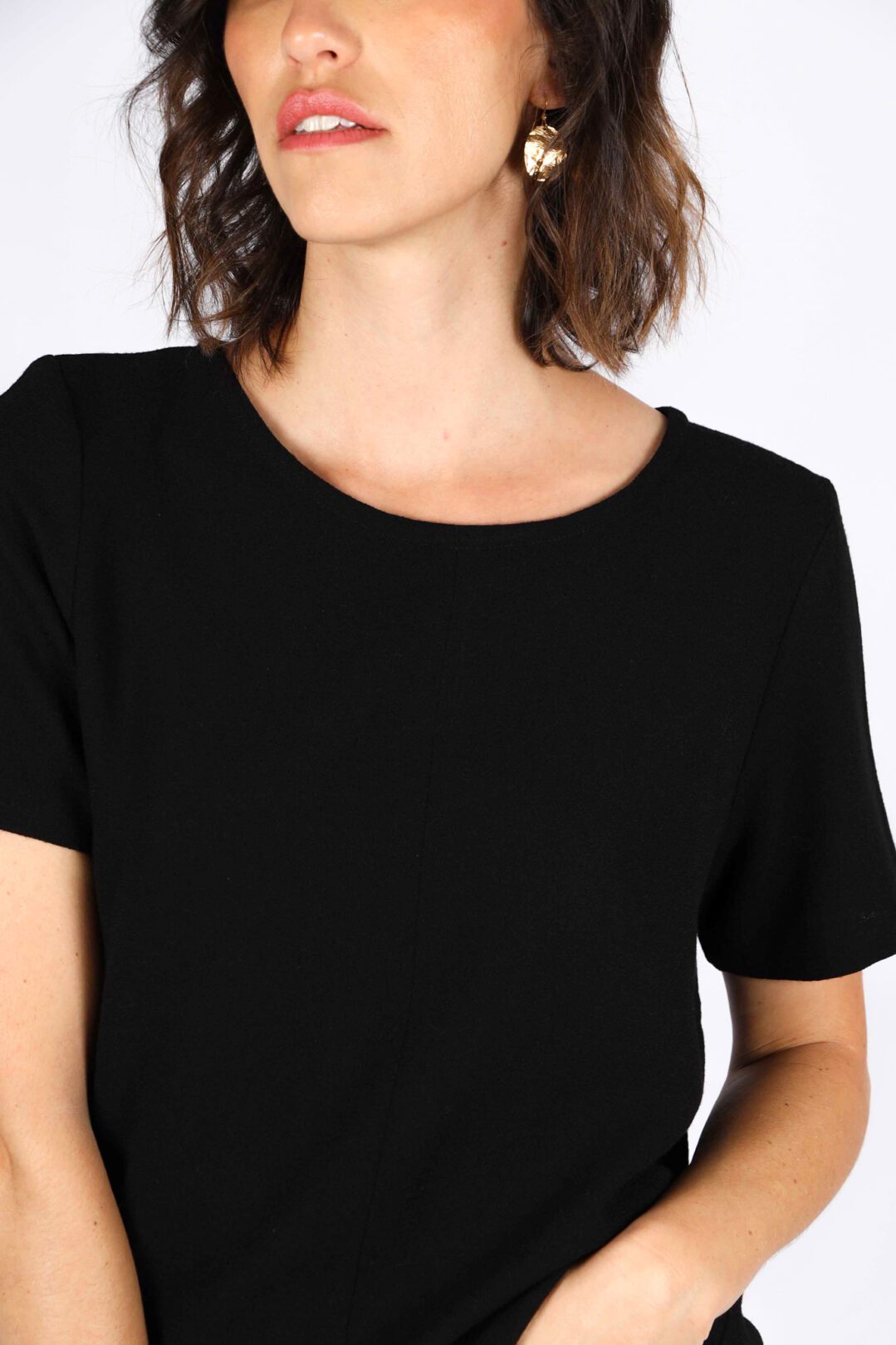 tshirt noir femme chic Aurélia ATODE