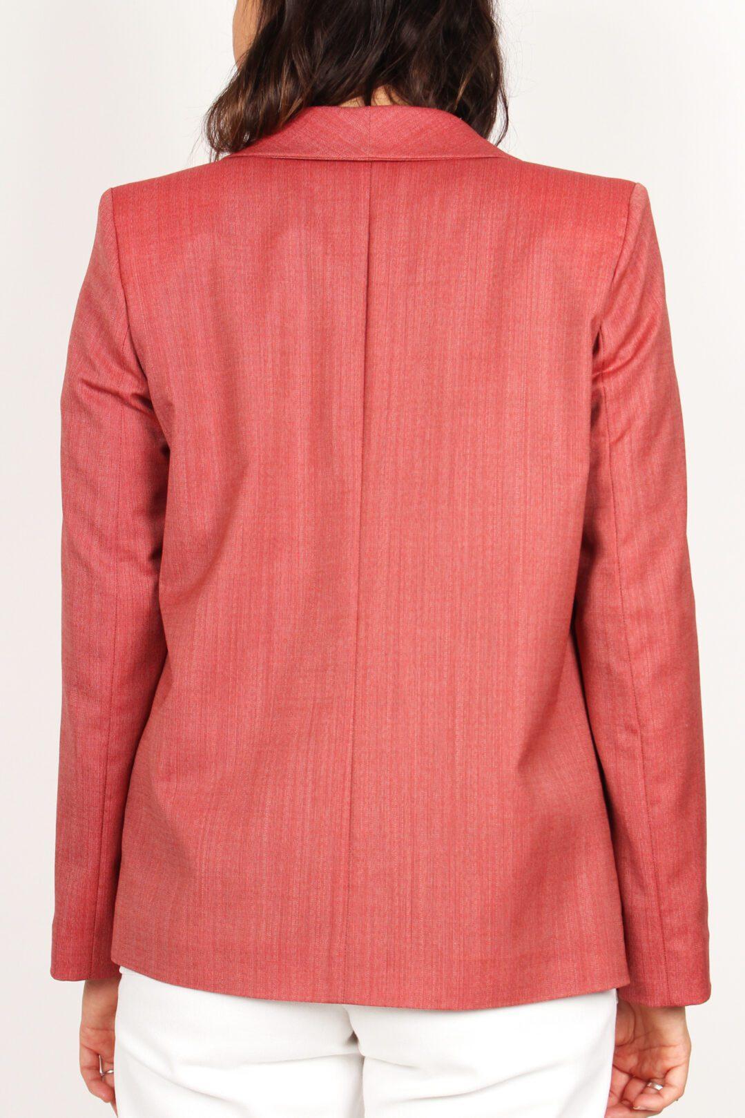 veste de tailleur femme corail en laine atode