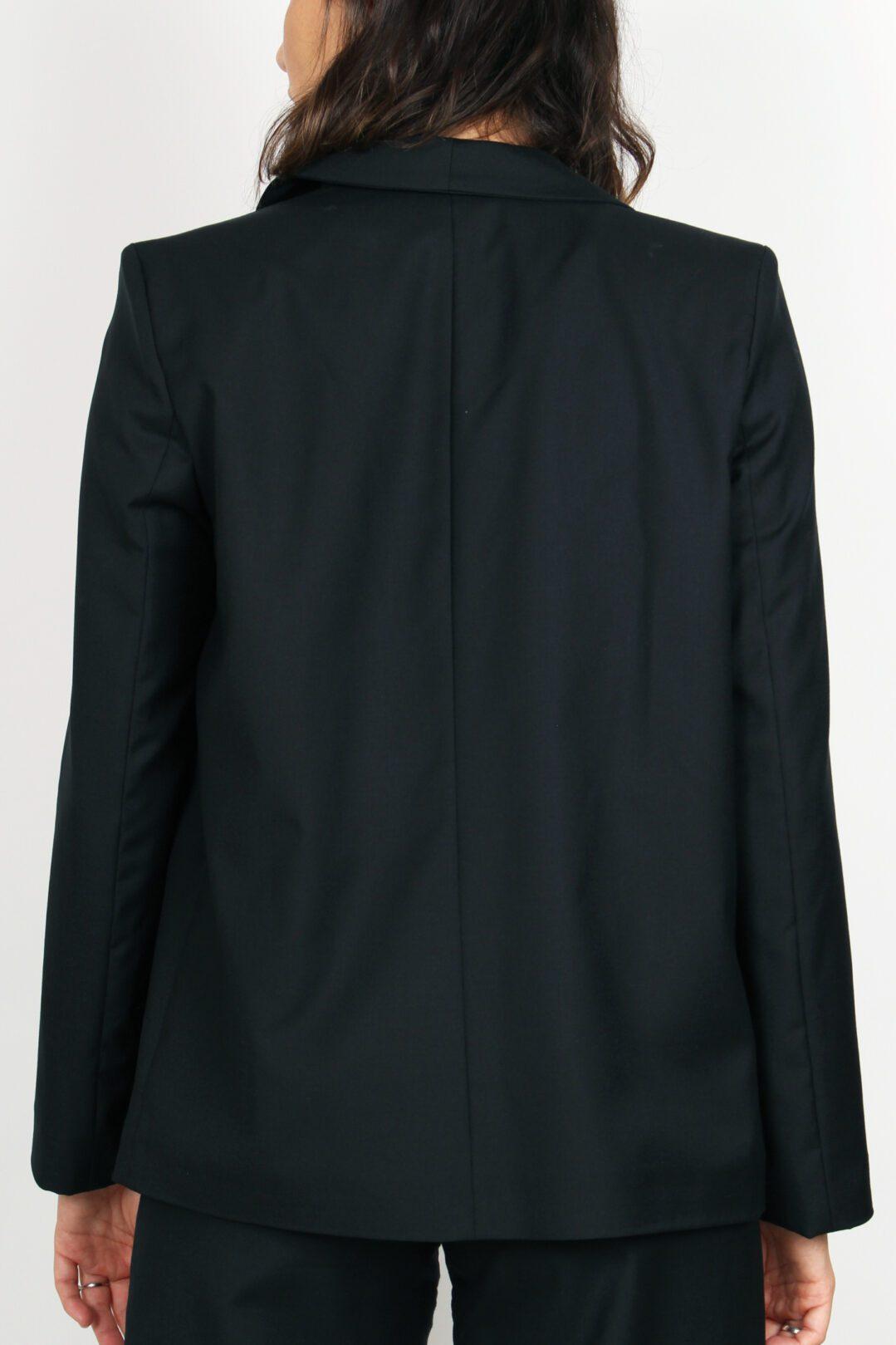 veste de tailleur femme noir en laine Atode Marie Anne Made in France