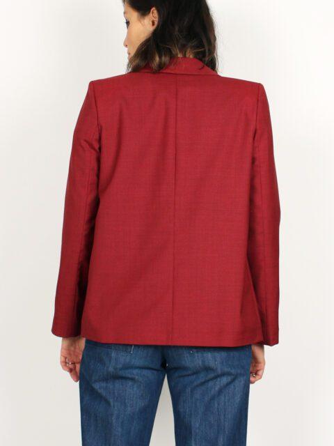 veste de tailleur femme rouge en laine Atode Made in France