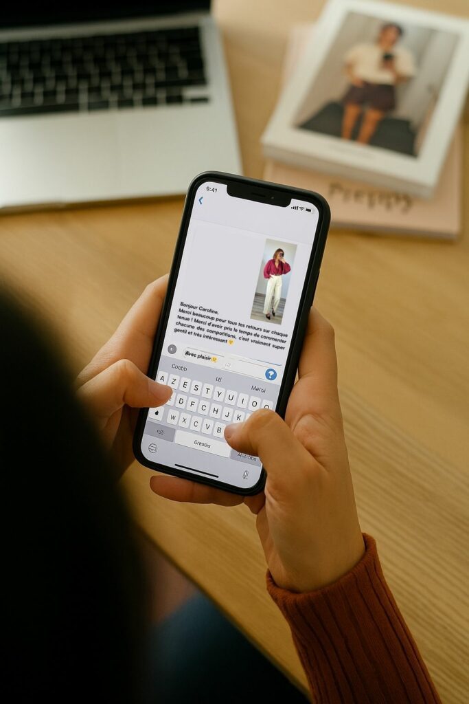 Retour Whatsapp Palette et Silhouette ATODE conseil en image