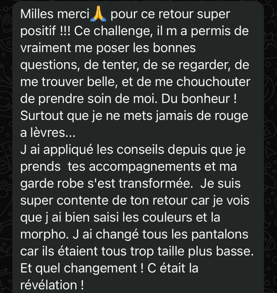 Avis clientes Style & tenues - Style vestimentaire et création de tenues ATODe Conseil en image