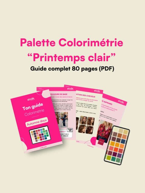 Palette colorimétrie printemps clair - ATODE Conseil en image