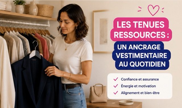 Femme choisissant une tenue ressource dans sa garde-robe